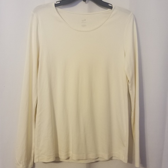 J JILL WOMAN CREAM IVORY OFF WHITE TOP SHIRT - Picture 2 of 8